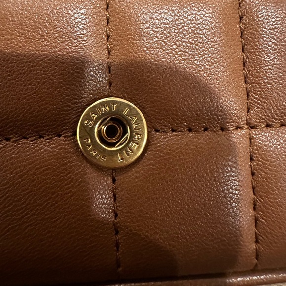 YSL Brown Quilted Wallet on chain - Picture 11 of 14